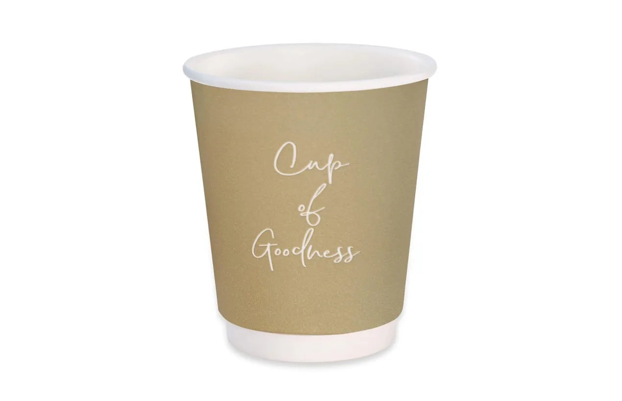 8oz Oatmeal Signature Single Wall Coffee Cup	- Takeaway Coffee Cups - CASE of 1000 - Vending Superstore