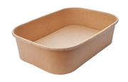 Edenware Rectangular Kraft Deli / Salad / Food Takeaway Bowl 500ml - Cardboard - (Pack of 50)