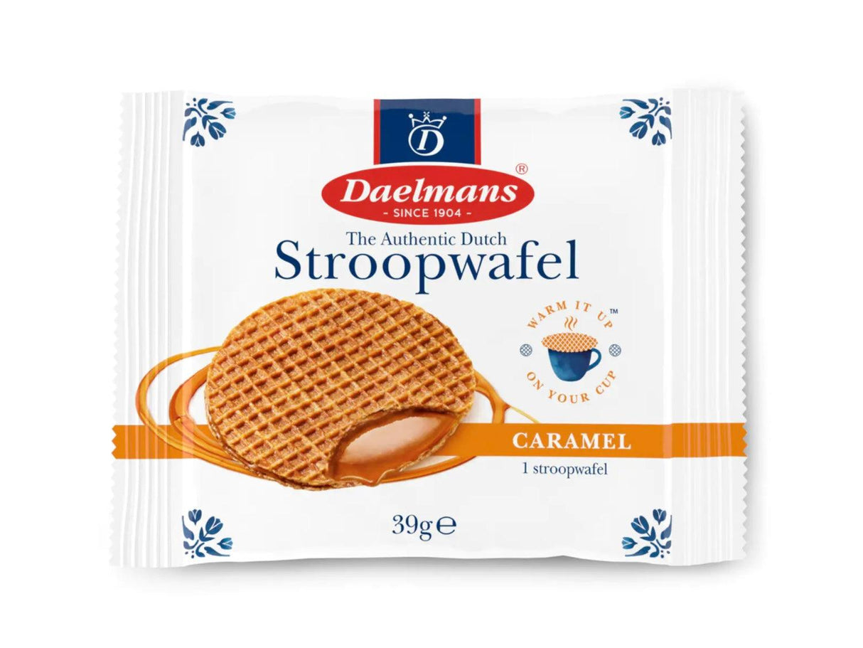 Daelmans Caramel Jumbo Stroopwafels Individually Wrapped (24x1 Wafel) - Vending Superstore