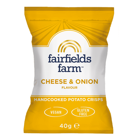 Fairfields Farm Cheese & Onion Crisps 36x40g - Vending Superstore