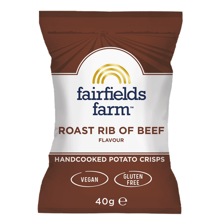 Fairfields Farm Roast Rib of Beef Crisps 36x40g - Vending Superstore