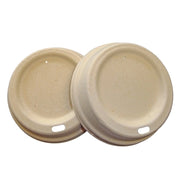 Moulded Fibre Takeaway Cup Lids Plastic Free  Eco Friendly - 8oz / 12oz / 16oz - (Box of 1000)