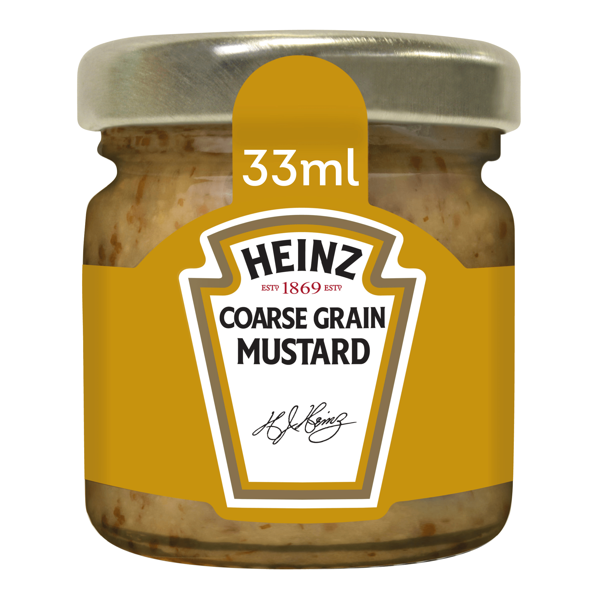 Heinz Mustard Mini Glass Jar Portions - Pack of 80 Jars - Vending Superstore
