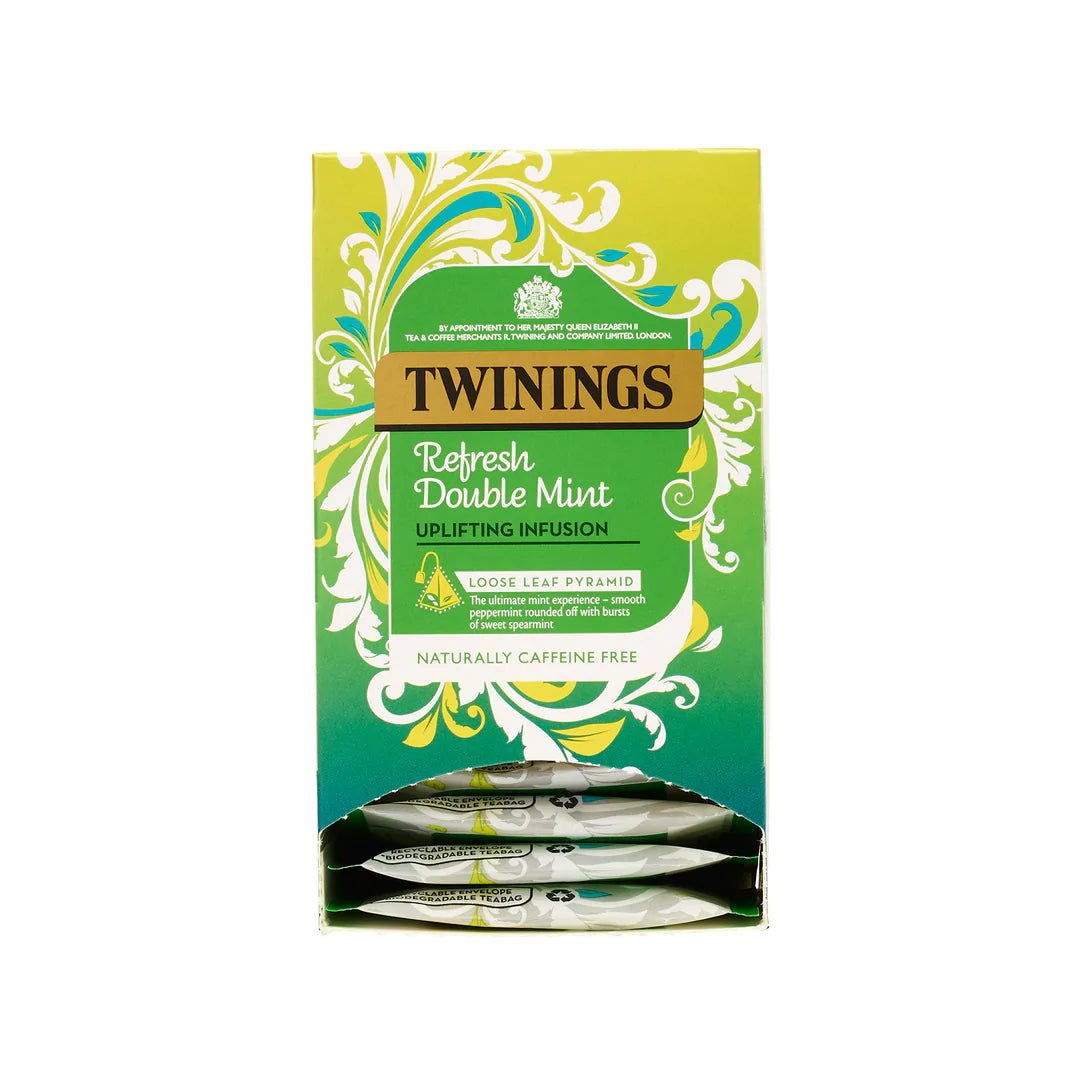 Twinings Tea: Refresh Double Mint Pyramid Envelope Tea Bags - 15 Bags - Vending Superstore