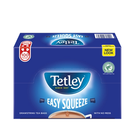 Tetley Tea: Easy Squeeze Drawstring Tea Bags - 100 Bags - Vending Superstore