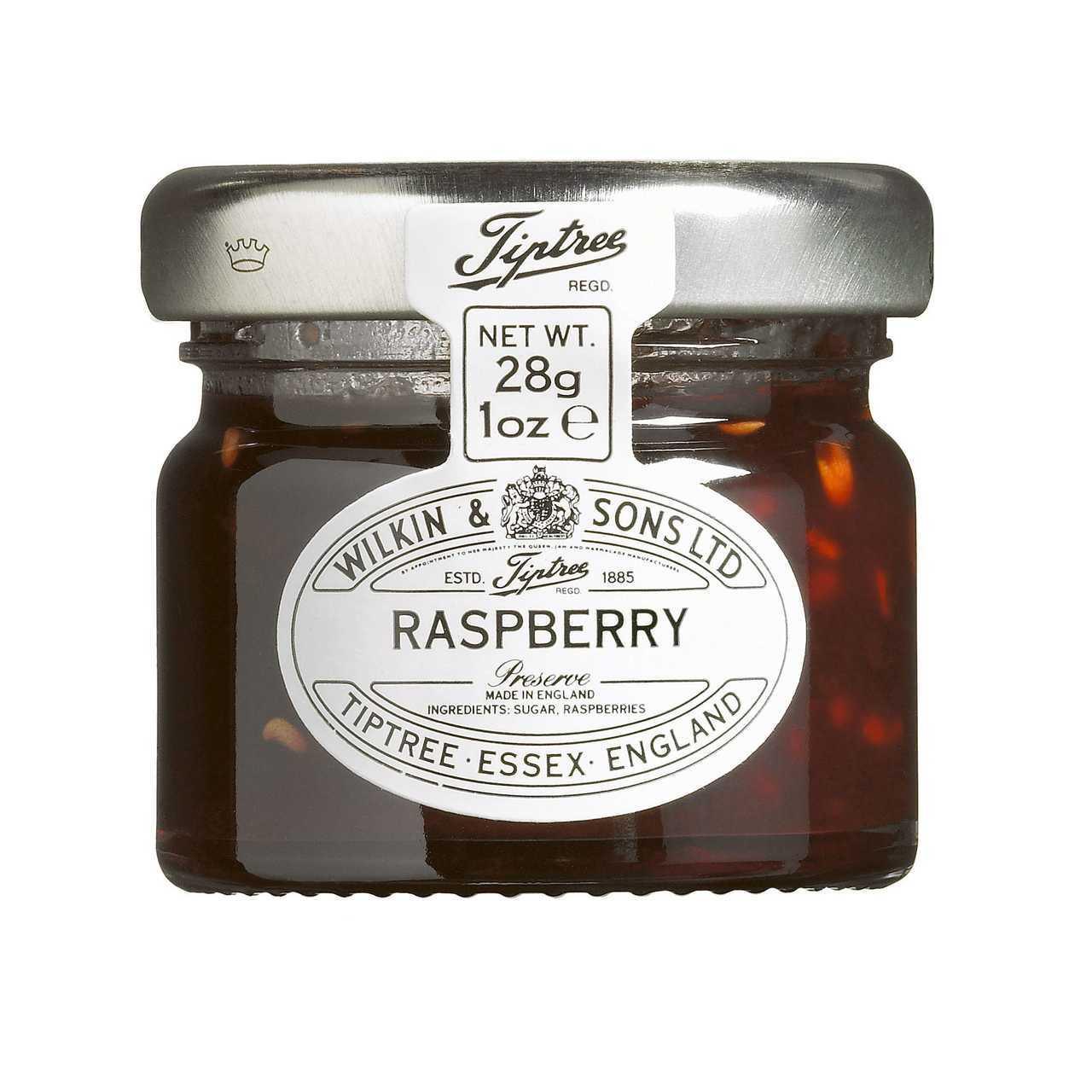 Tiptree Raspberry Jam Portions ‚ Mini Glass Jars ‚ Pack of 72 (28g) - Vending Superstore