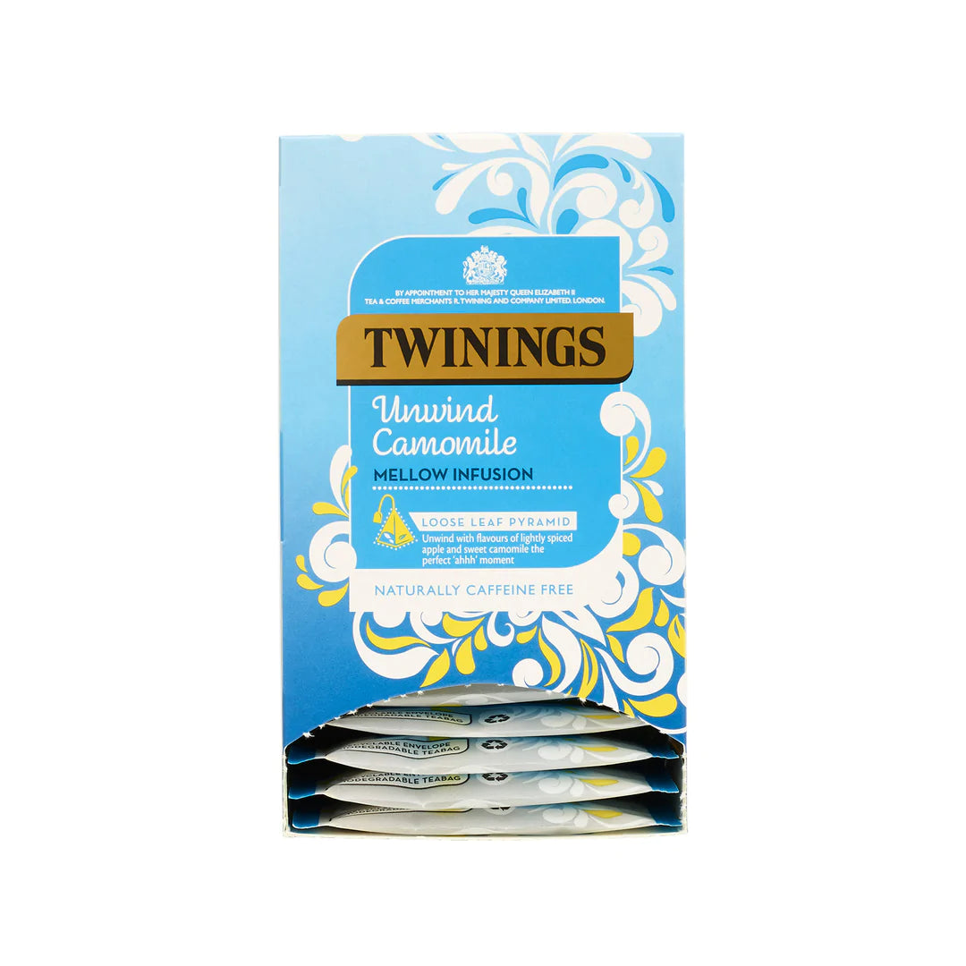 Twinings Tea: Unwind Spiced & Camomile Pyramid Envelope Tea Bags - 15 Bags - Vending Superstore