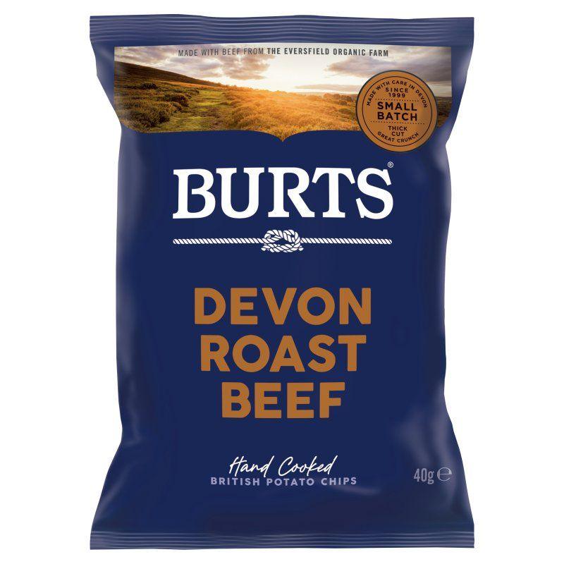 Burts Devon Roast Beef Crisps 40g (20 Pack) - Vending Superstore