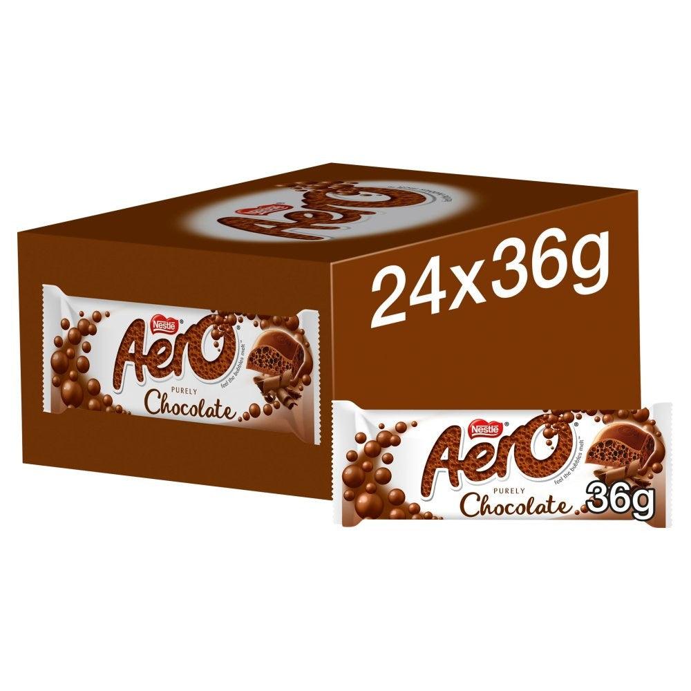 Aero Bubbly Bar Milk Chocolate - Case of 24x36g - Vending Superstore