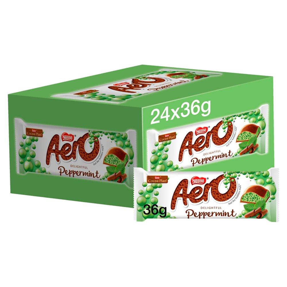 Aero Bubbly Bar Peppermint Chocolate - Case of 24x36g - Vending Superstore