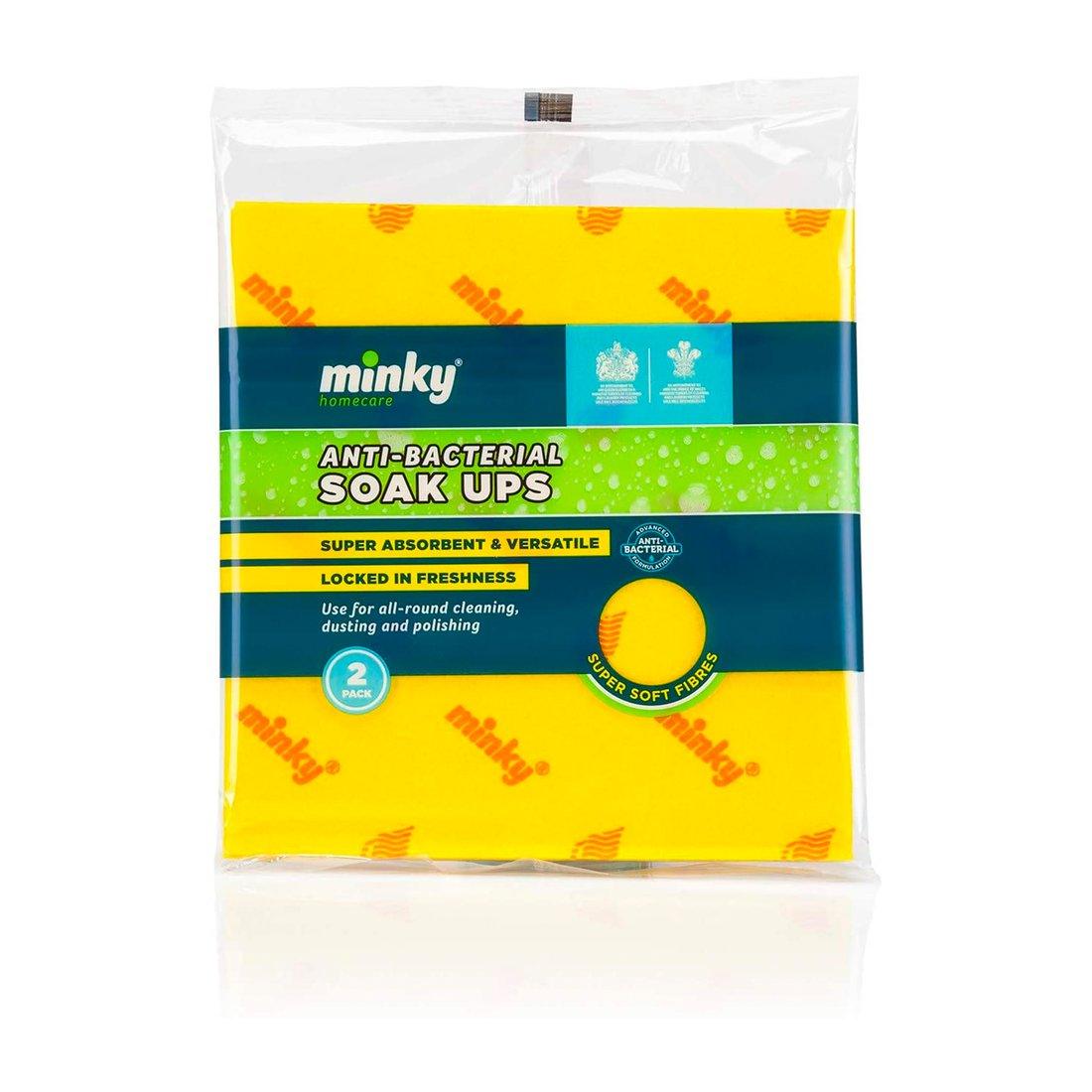 Minky Anti-Bacterial Soak Ups 2pk - Vending Superstore