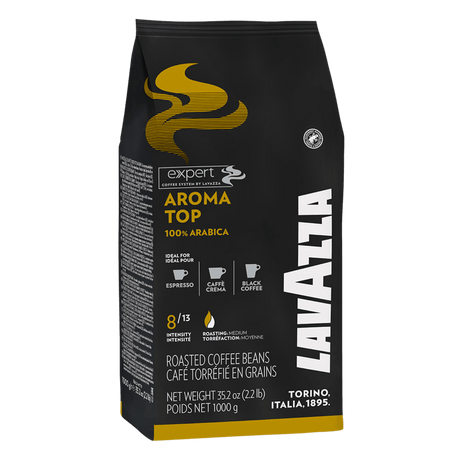 Lavazza Expert Aroma Top Coffee Beans (1kg Bags or Full Case) Rainforest Alliance Certified - Vending Superstore