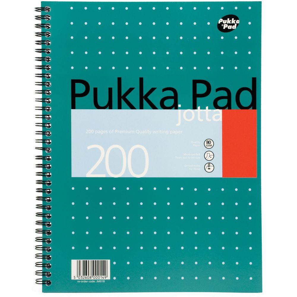Pukka Pad Ruled: Wirebound Jotta Notebook - 200 Pages A4 - Pack of 3 - Vending Superstore