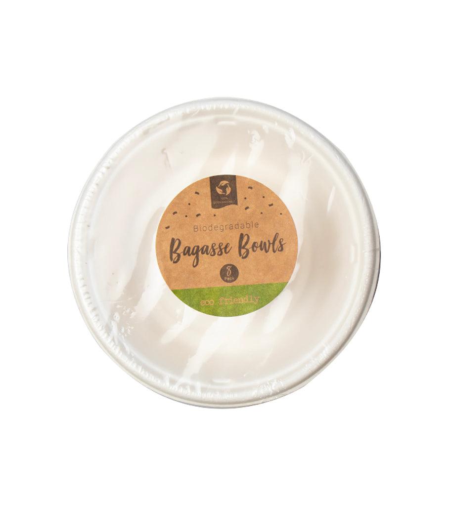 Biodegradable Bagasse Disposable Bowls ‚ 8 Pack - Vending Superstore