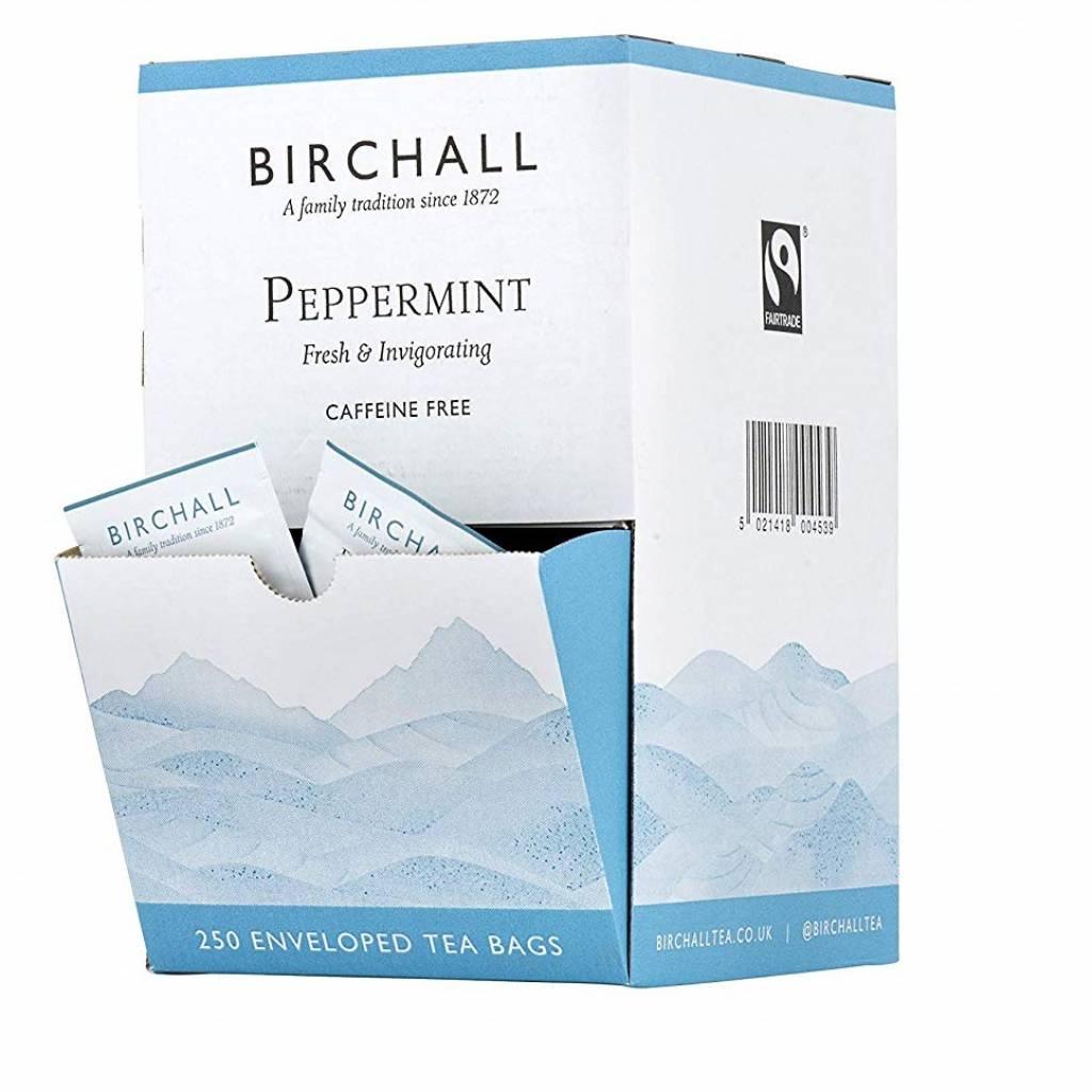 Birchall Peppermint 250 Individually Wrapped Envelope Tea Bags (Fairtrade) - Vending Superstore