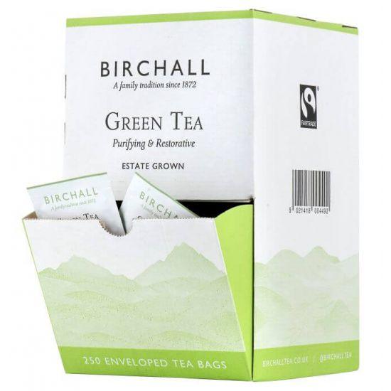 Birchall Tea - Green Tea 250 Individually Wrapped Envelope Tea Bags (Fair Trade) - Vending Superstore