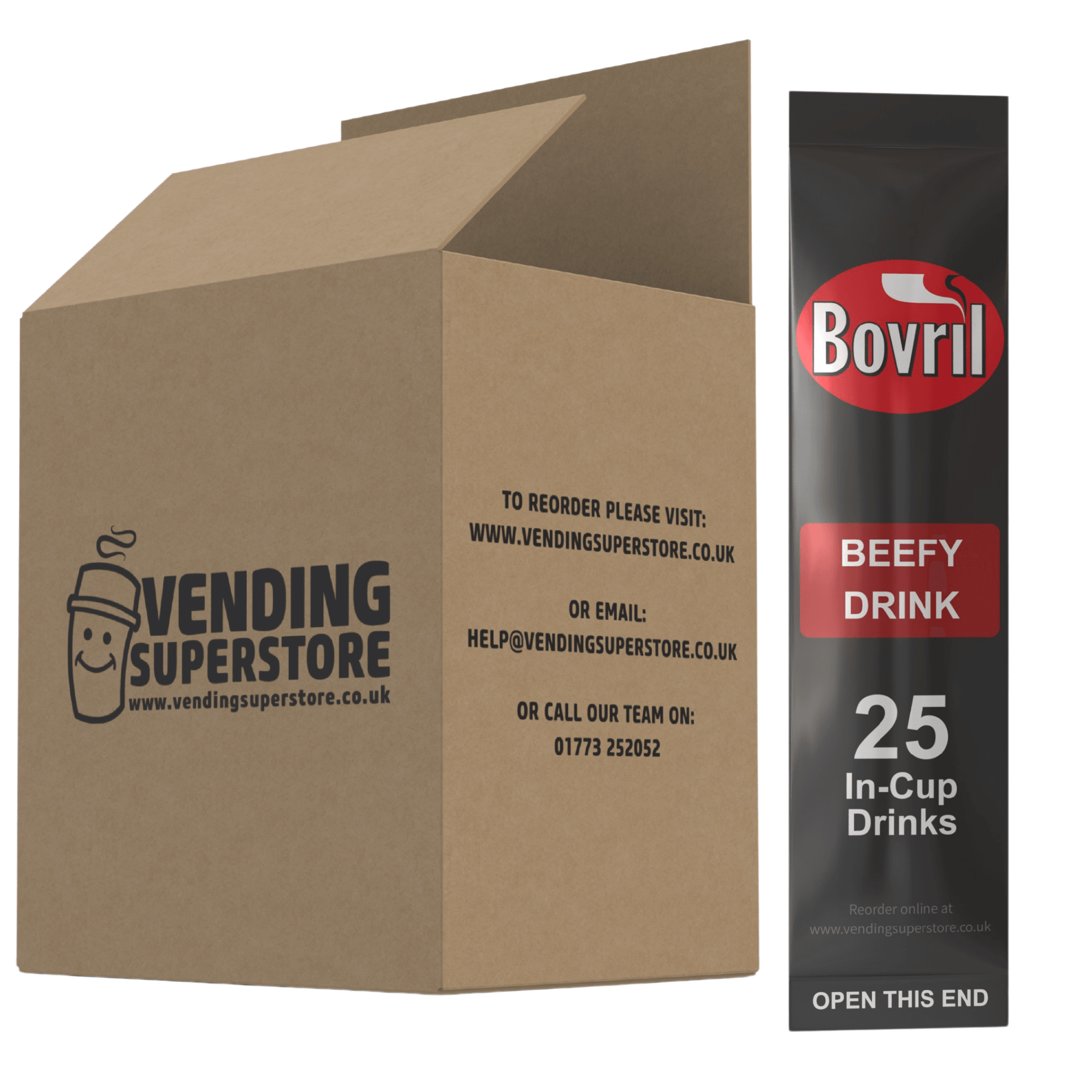 Incup Vending Drinks - Bovril Beefy Drink - Case Of 300 Cups - Vending Superstore