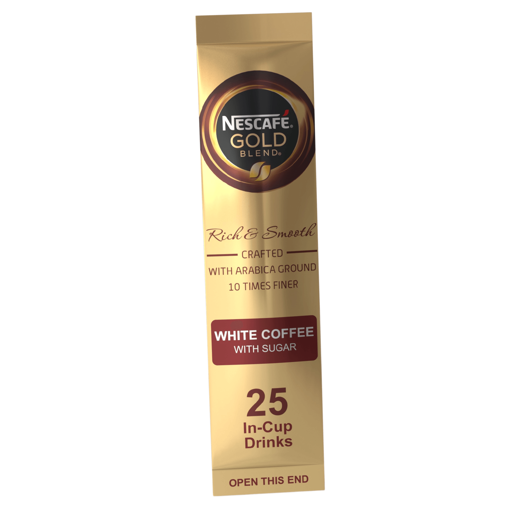 Incup Vending Drinks - Nescafe Gold Blend White Coffee With Sugar - Sleeve of 25 Cups - Vending Superstore