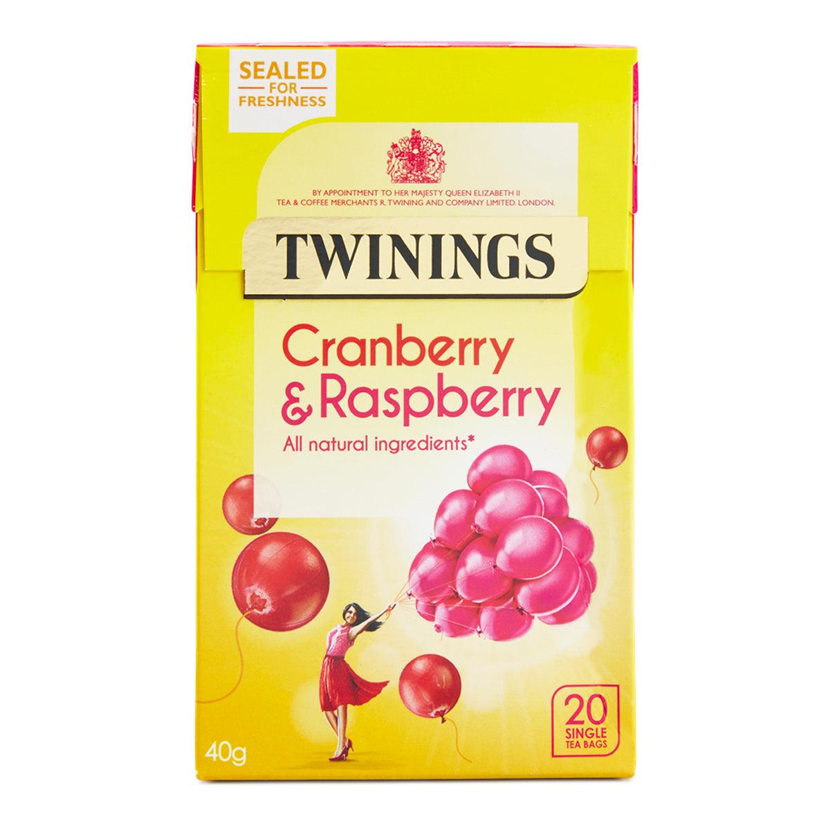 Twinings Tea: Raspberry & Cranberry Envelope Tea Bags - 20 Bags - Vending Superstore