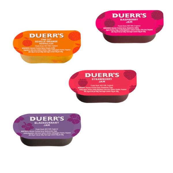 Duerr's Assorted Jam &amp; Marmalade Portions 20g - Pack Of 96 - Vending Superstore