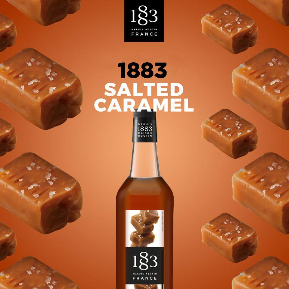 1883 Maison Routin Syrup - 1 Litre Plastic Bottle - Salted Caramel Flavour - Vending Superstore