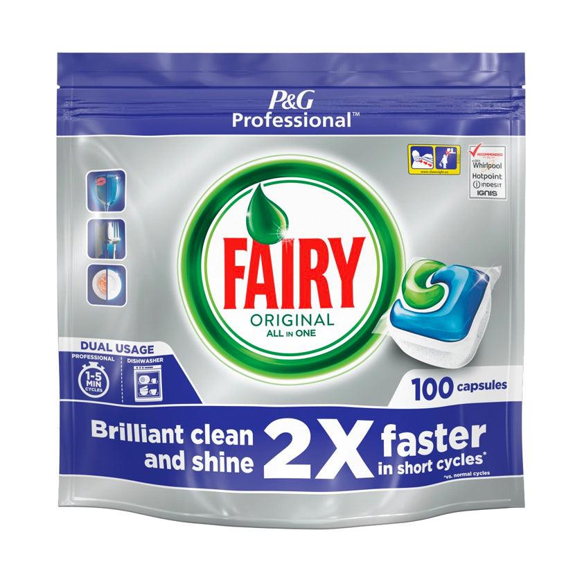 Fairy Professional Original All In One Dishwasher Tablets, Regular, 100 Capsules - Vending Superstore