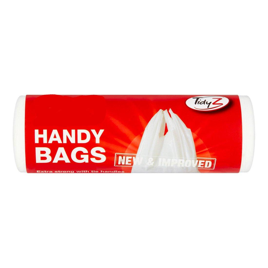 Tidyz Handy Bags With Tie Handle - Roll of 40 - Vending Superstore
