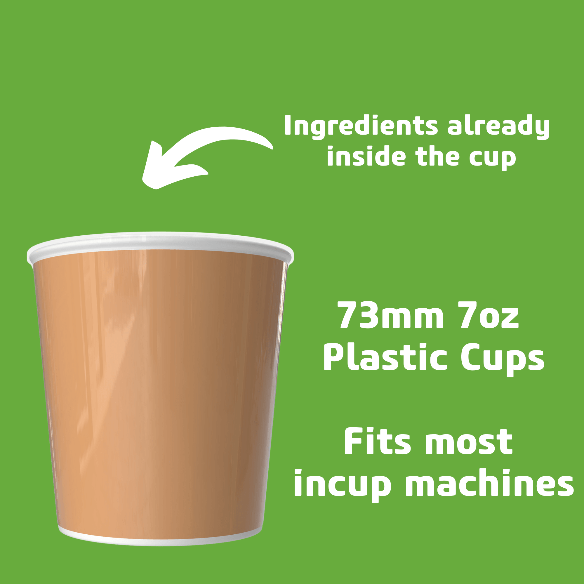 73mm Plastic Incup Soup Vending Drinks