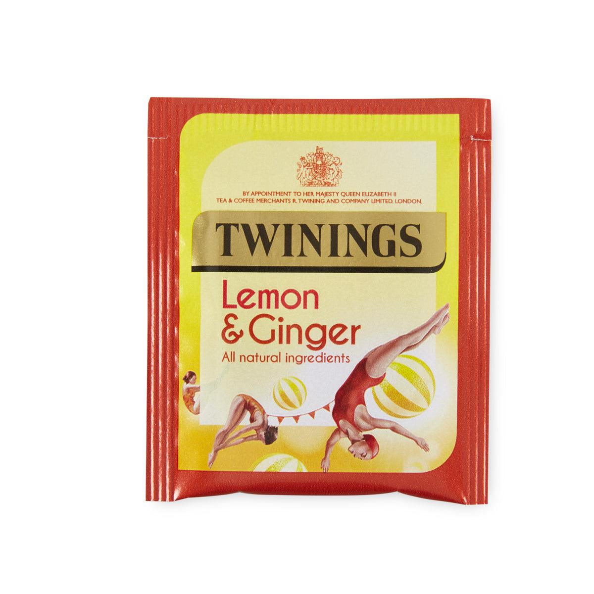 Twinings Tea: Lemon &amp; Ginger Envelope Tea Bags - 20 Bags - Vending Superstore