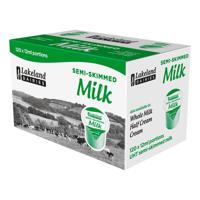 Lakeland Long Life Semi Skimmed Milk Portion Pots / Jiggers - Pack of 120 - Vending Superstore