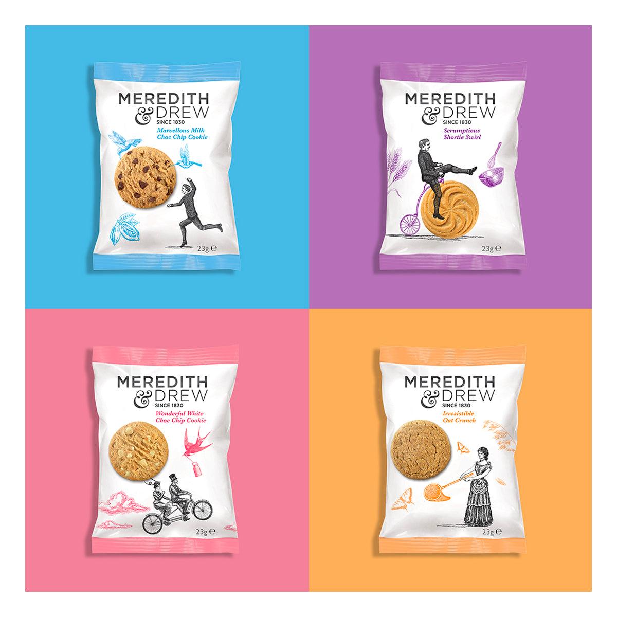 Meredith &amp; Drew: Individually Wrapped Biscuit Portion Packs Twin Packs 4 Varieties - 100 Packs Of 2 - Vending Superstore