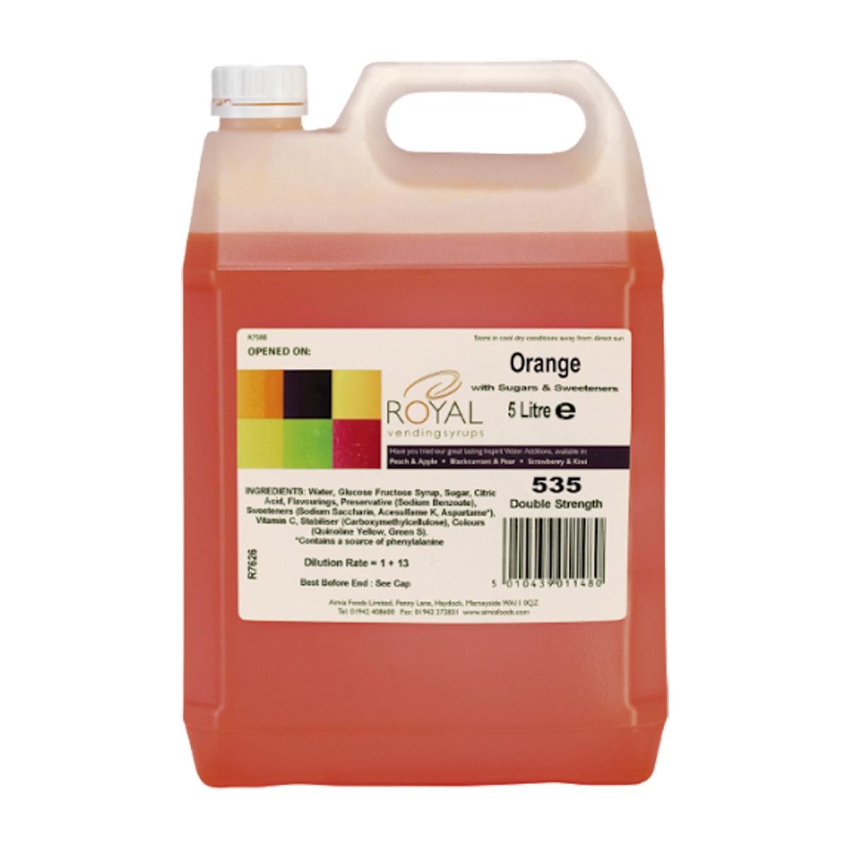 Royal Vending Syrup: Orange Crush - 5 Litre - Vending Superstore