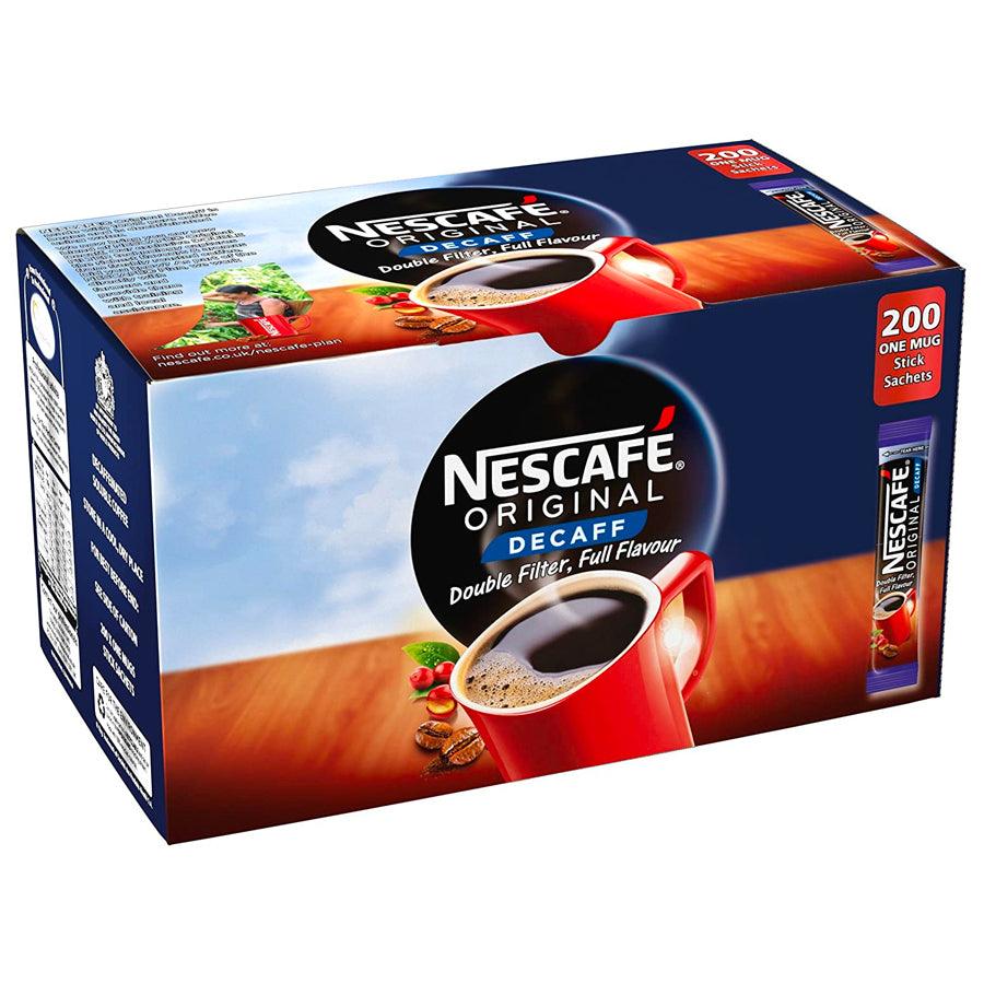 Nescafe Original Decaff: Individual Coffee Stick Portions - Pack Of 200 - Vending Superstore