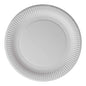 White Paper Disposable Plates 23cm - 100s - Vending Superstore