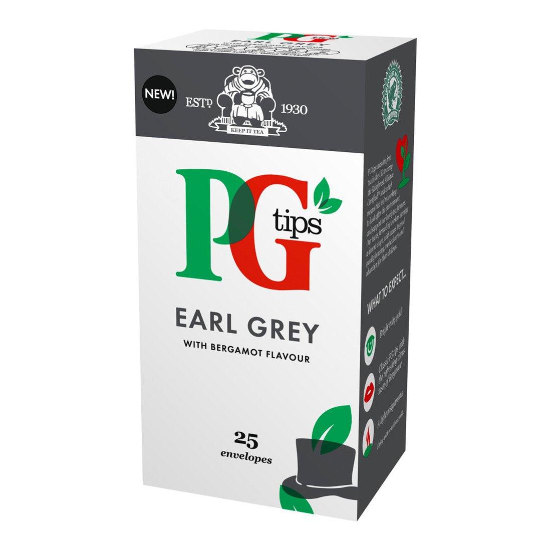 PG Tips: Earl Grey Envelope Tea Bags - 25 Bags - Vending Superstore