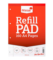 Silvine Headbound A4 Memo / Refill Pads, Punched, Feint Ruled - Pack of 6