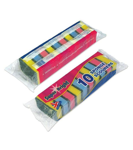 Superbright Sponge Scourers - Pack of 10 - Vending Superstore