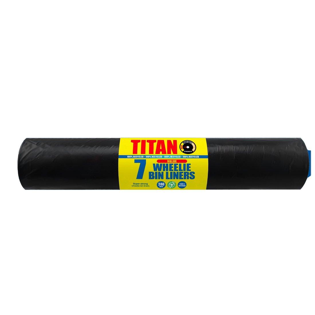 Titan - Roll of 7 Wheelie Bin Liners - Vending Superstore