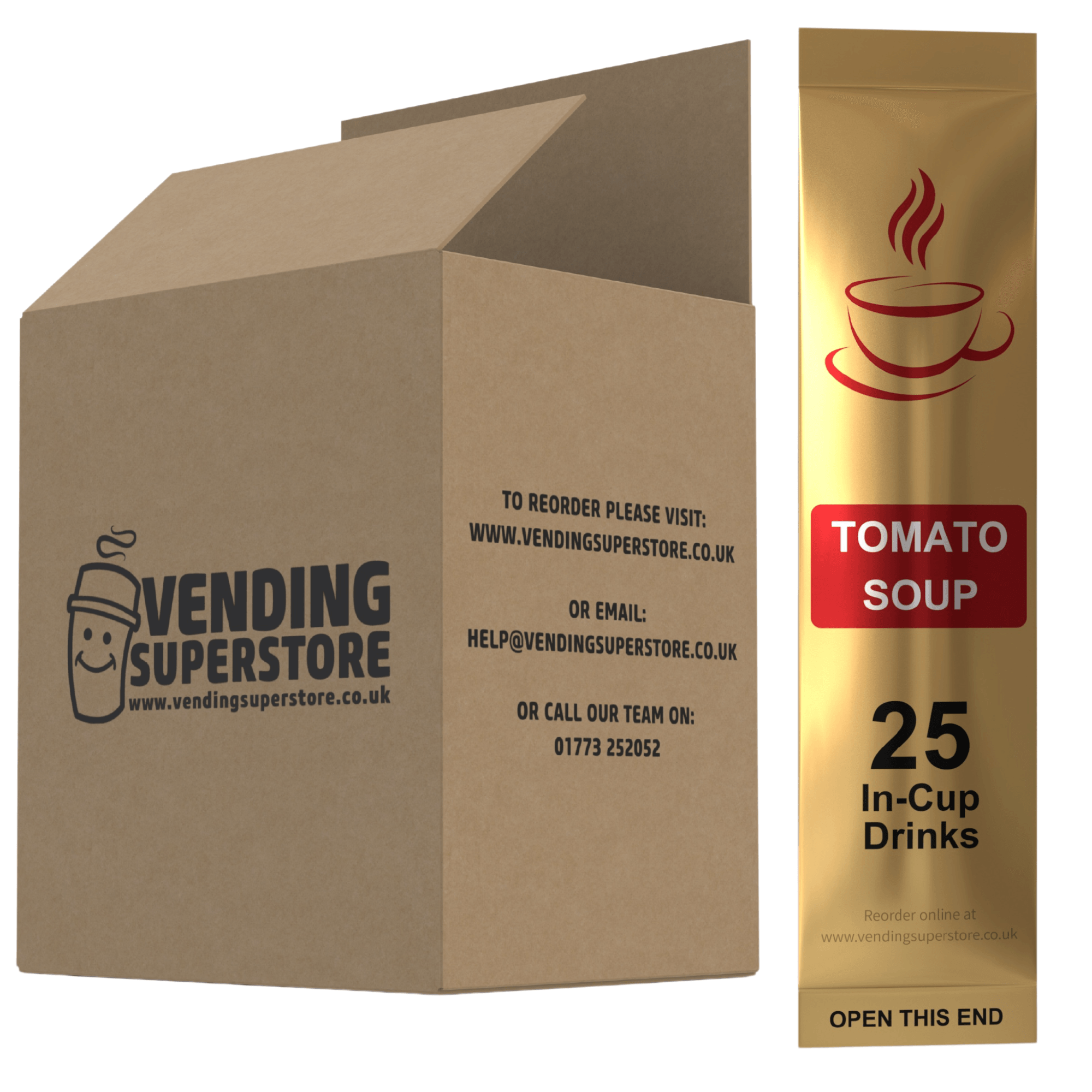 Incup Vending Drinks - Tomato Soup - Half Case 150 Cups - Vending Superstore