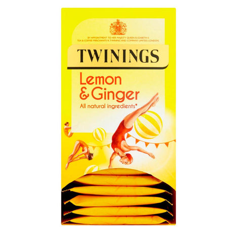 Twinings Tea: Lemon &amp; Ginger Envelope Tea Bags - 20 Bags - Vending Superstore