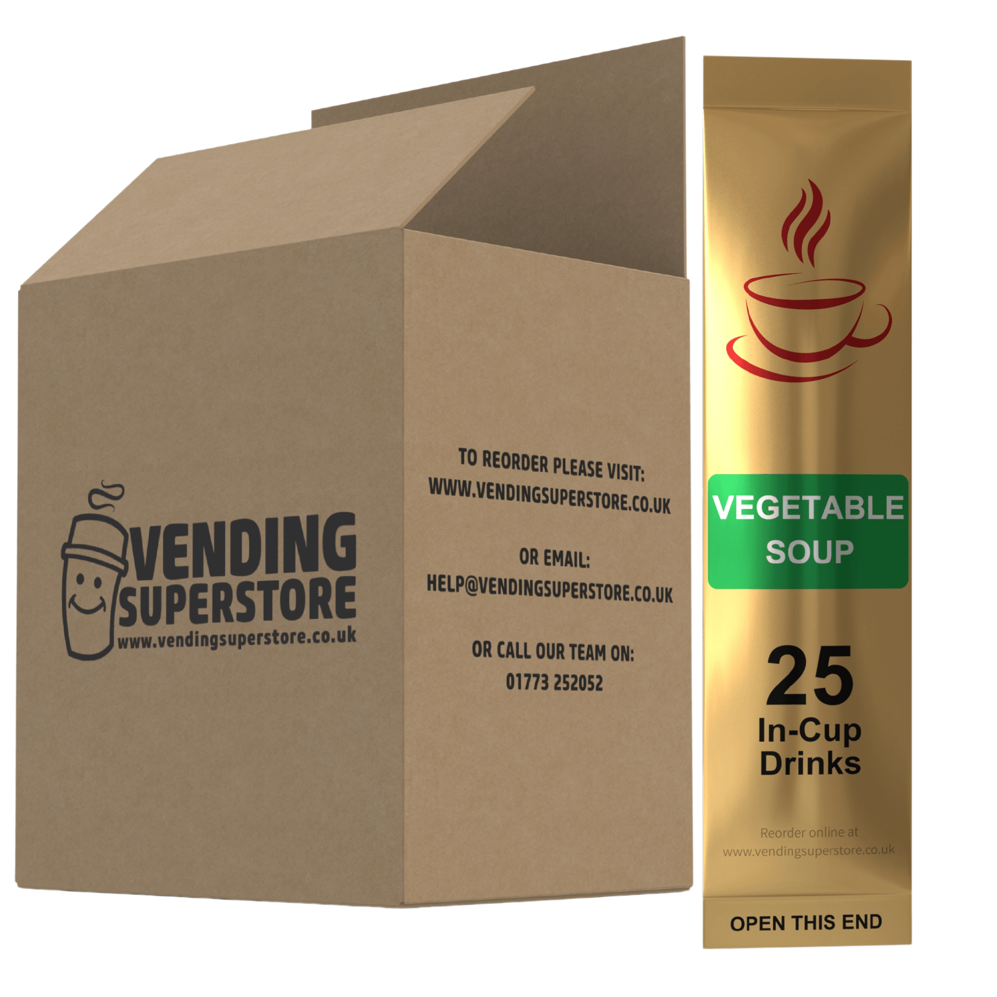 Incup Vending Drinks - Vegetable Soup - Half Case of 150 Cups - Vending Superstore